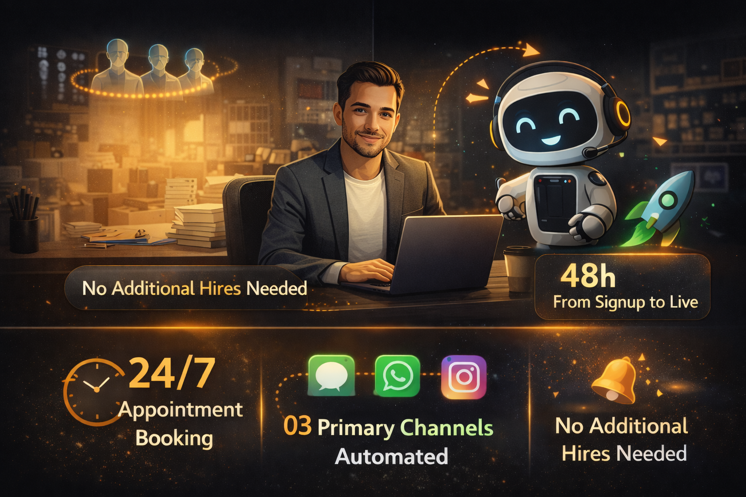 BotlinQ dashboard for a growing startup